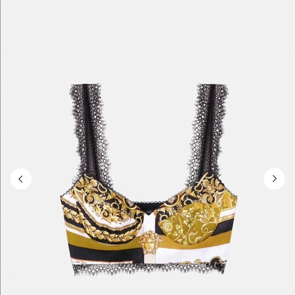 Versace Barocco Mosaic print Bralette top